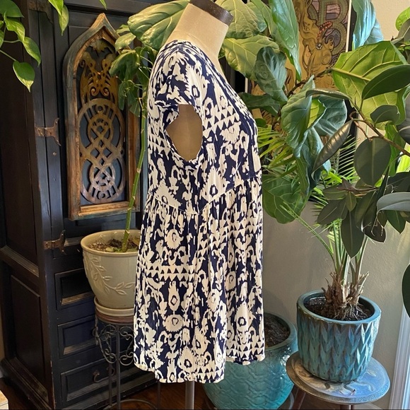 Anthropologie Ikat Ladder Lace Tunic - Picture 5 of 11